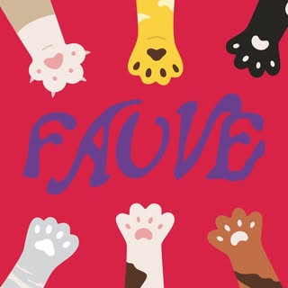 Fauve Accessories red cat logo