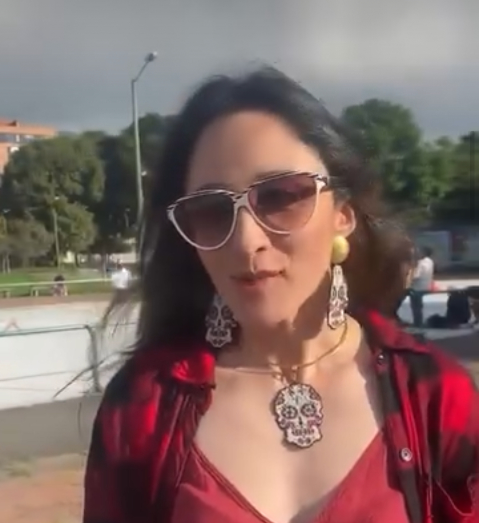 Laura wearing her own jewellery