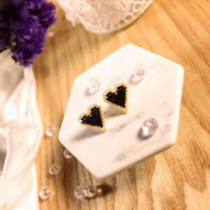 Black Heart Stud Earrings