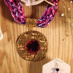 Purple Braided Cord Necklace