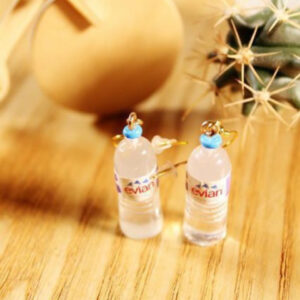Evian Water Bottle Earrings