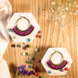 Beaded Hoop Earrings